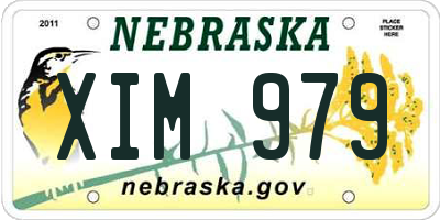NE license plate XIM979