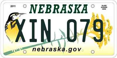 NE license plate XIN079