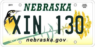 NE license plate XIN130