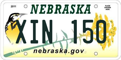 NE license plate XIN150