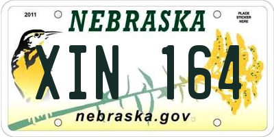NE license plate XIN164