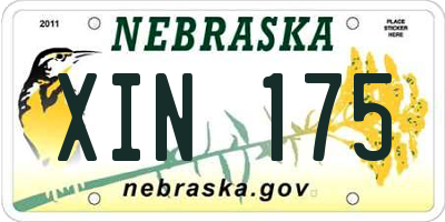 NE license plate XIN175