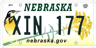 NE license plate XIN177