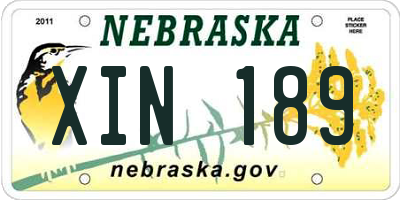 NE license plate XIN189