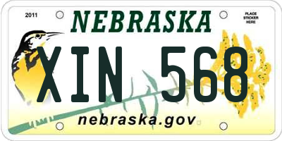 NE license plate XIN568