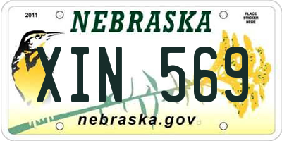 NE license plate XIN569