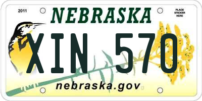 NE license plate XIN570