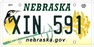 NE license plate XIN591