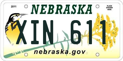NE license plate XIN611