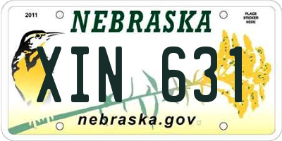 NE license plate XIN631