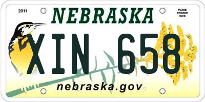 NE license plate XIN658