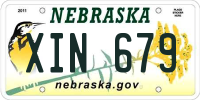 NE license plate XIN679