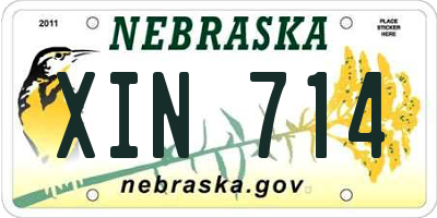 NE license plate XIN714