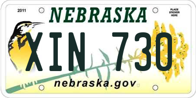 NE license plate XIN730
