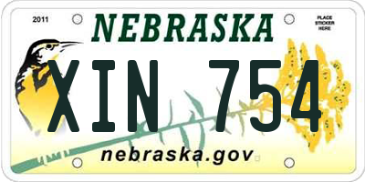 NE license plate XIN754