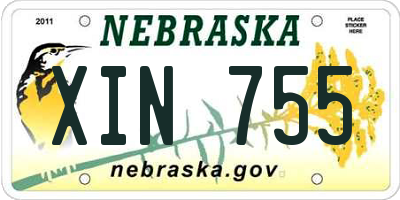 NE license plate XIN755
