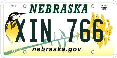 NE license plate XIN766