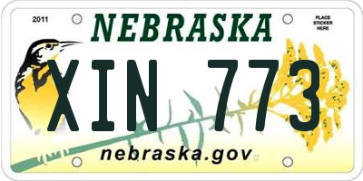 NE license plate XIN773
