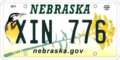 NE license plate XIN776