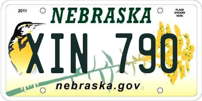 NE license plate XIN790