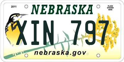 NE license plate XIN797