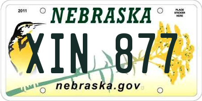 NE license plate XIN877