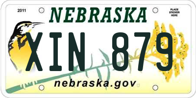 NE license plate XIN879
