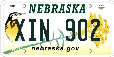 NE license plate XIN902