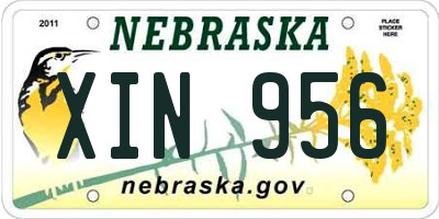 NE license plate XIN956