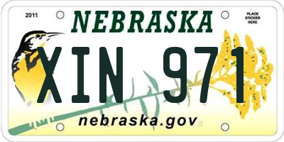 NE license plate XIN971