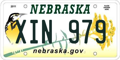 NE license plate XIN979