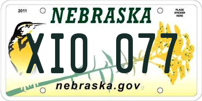 NE license plate XIO077
