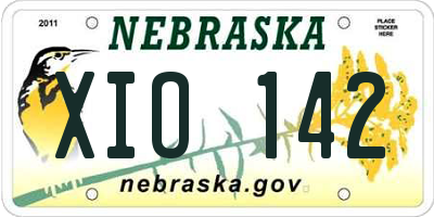 NE license plate XIO142