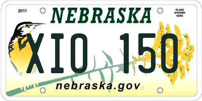 NE license plate XIO150