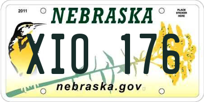 NE license plate XIO176
