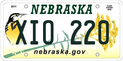NE license plate XIO220