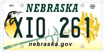 NE license plate XIO261