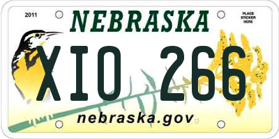 NE license plate XIO266
