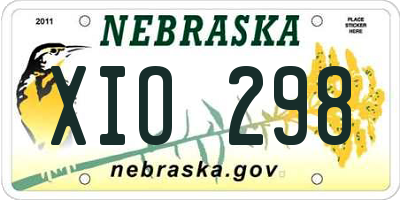 NE license plate XIO298