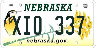 NE license plate XIO337