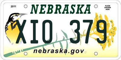 NE license plate XIO379