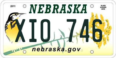 NE license plate XIO746