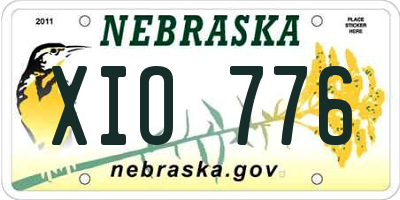 NE license plate XIO776