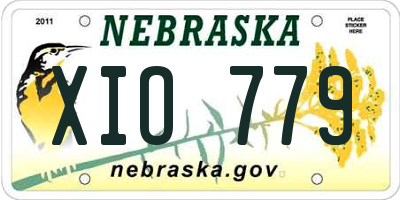 NE license plate XIO779