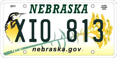 NE license plate XIO813