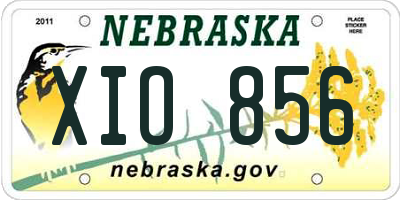 NE license plate XIO856