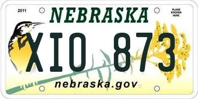 NE license plate XIO873