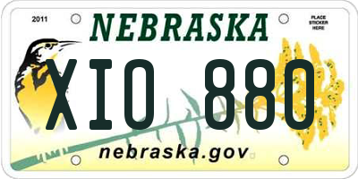 NE license plate XIO880