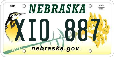 NE license plate XIO887