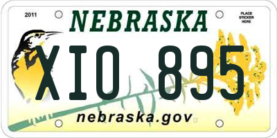 NE license plate XIO895